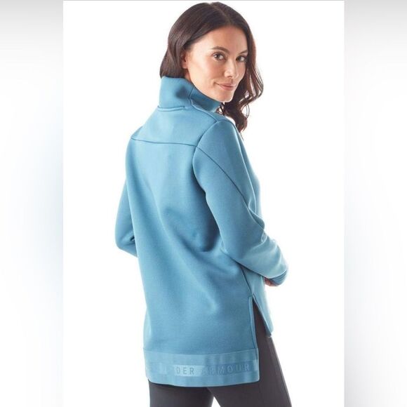 Under Armour Sweatshirt Women Size Large Teal Move Mock - Picture 2 of 10